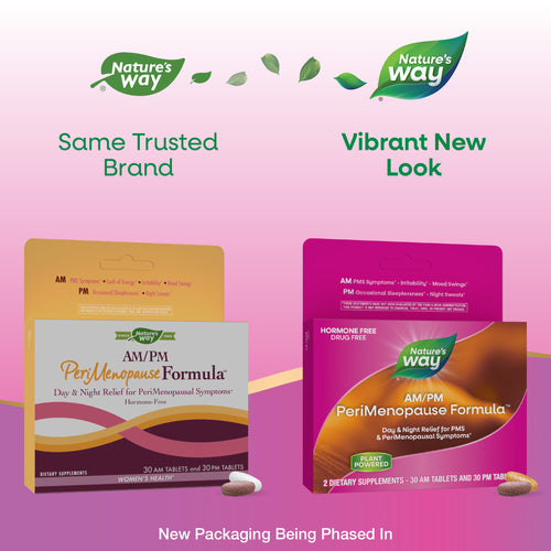 Nature's Way® | AM/PM PeriMenopause Formula - package updates old to new Sku:07236