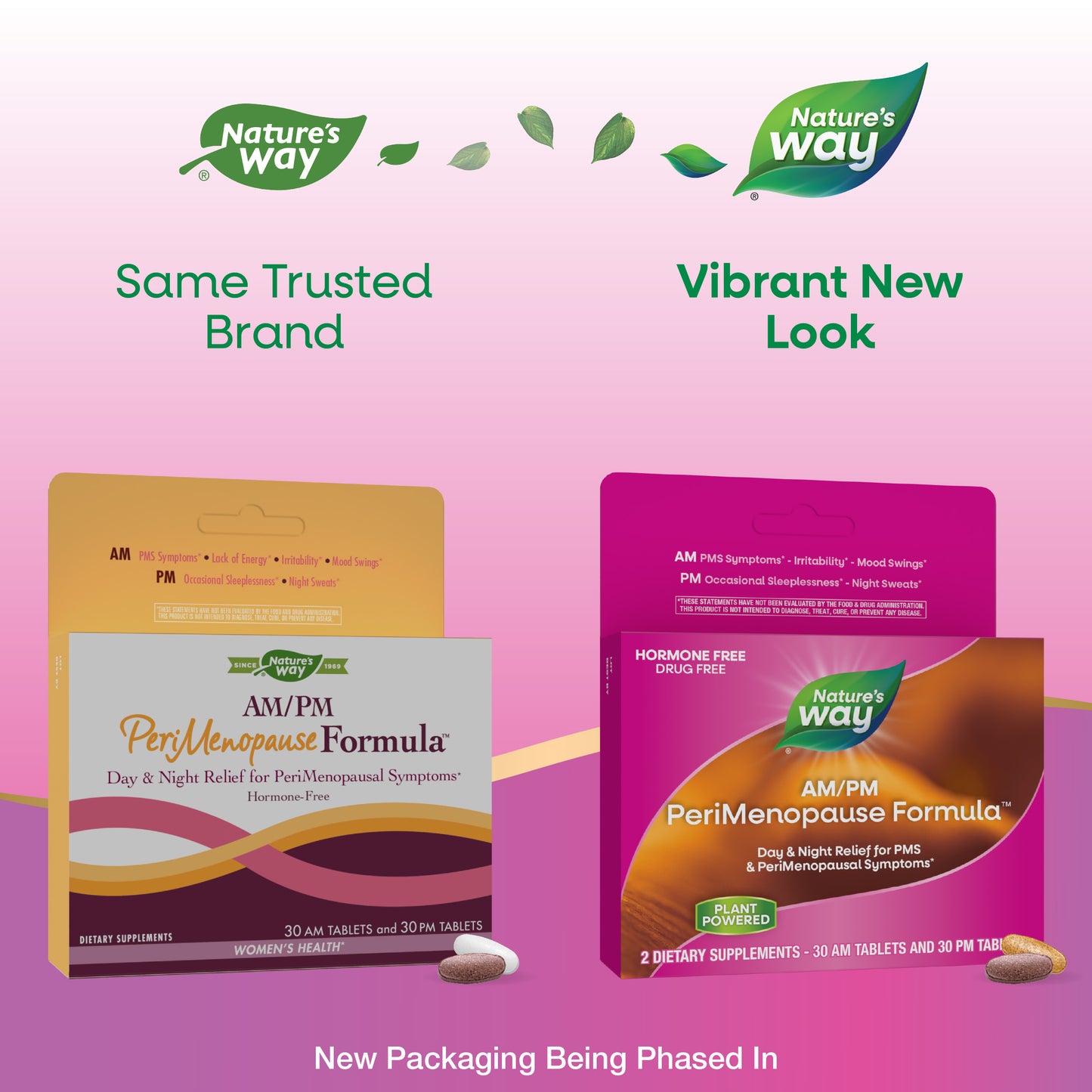 <{%MAIN1_07236%}>Nature's Way® | AM/PM PeriMenopause Formula - package updates old to new