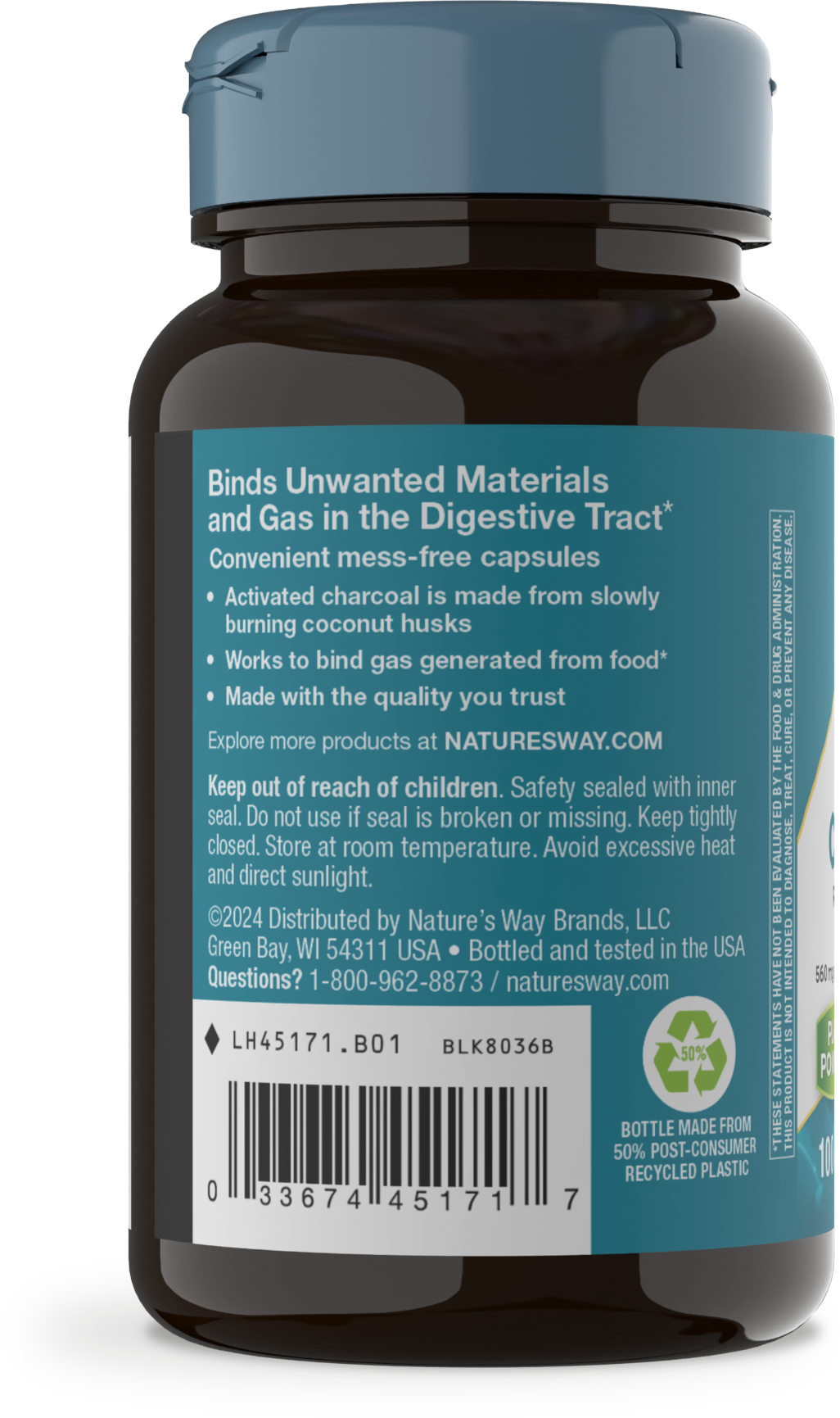 <{%MAIN3_45171%}>Nature's Way® | Activated Charcoal - left side of pack