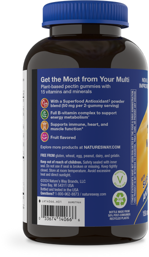 Nature's Way® | Alive! Men's Gummy Multivitamin - left side of pack Sku:14066