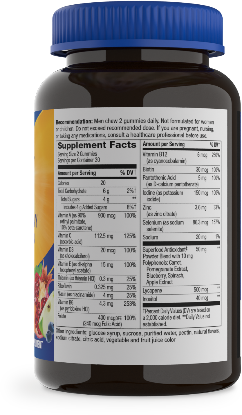 <{%MAIN9_15900%}>Nature's Way® | Alive! Men's Gummy Multivitamin - right side of pack