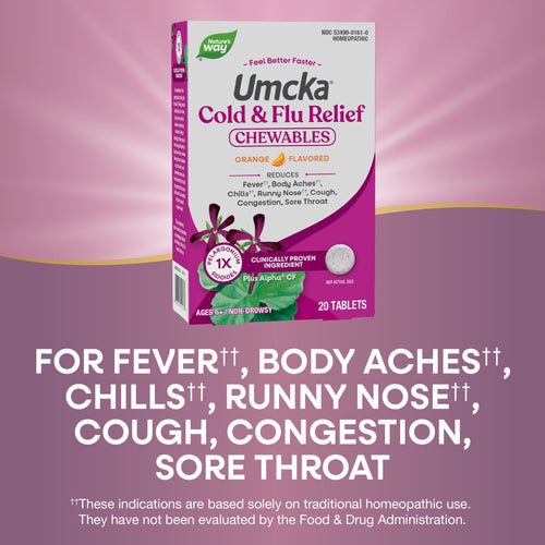 Nature's Way® | Umcka Cold & Flu Relief Chewables Sku:15161