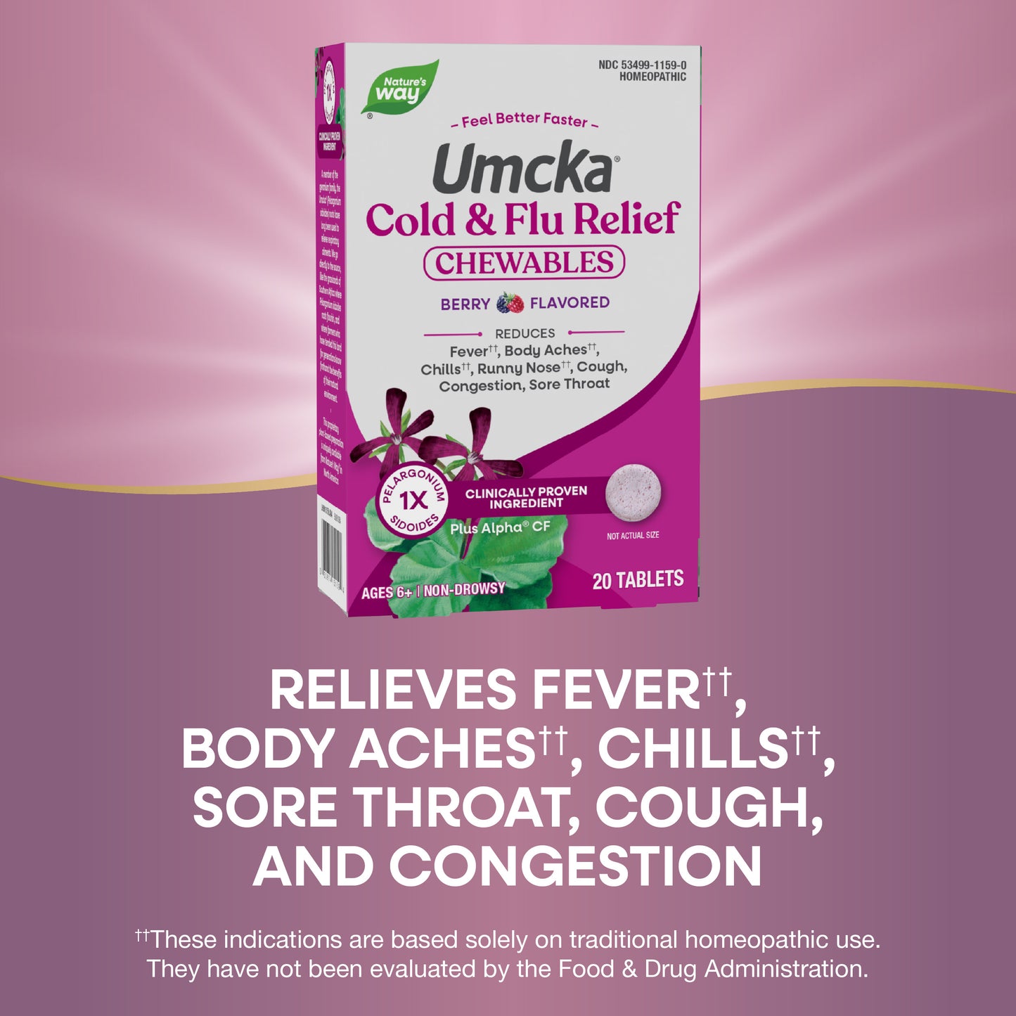 <{%MAIN15_15159%}>Nature's Way® | Umcka Cold&Flu Relief Chewables