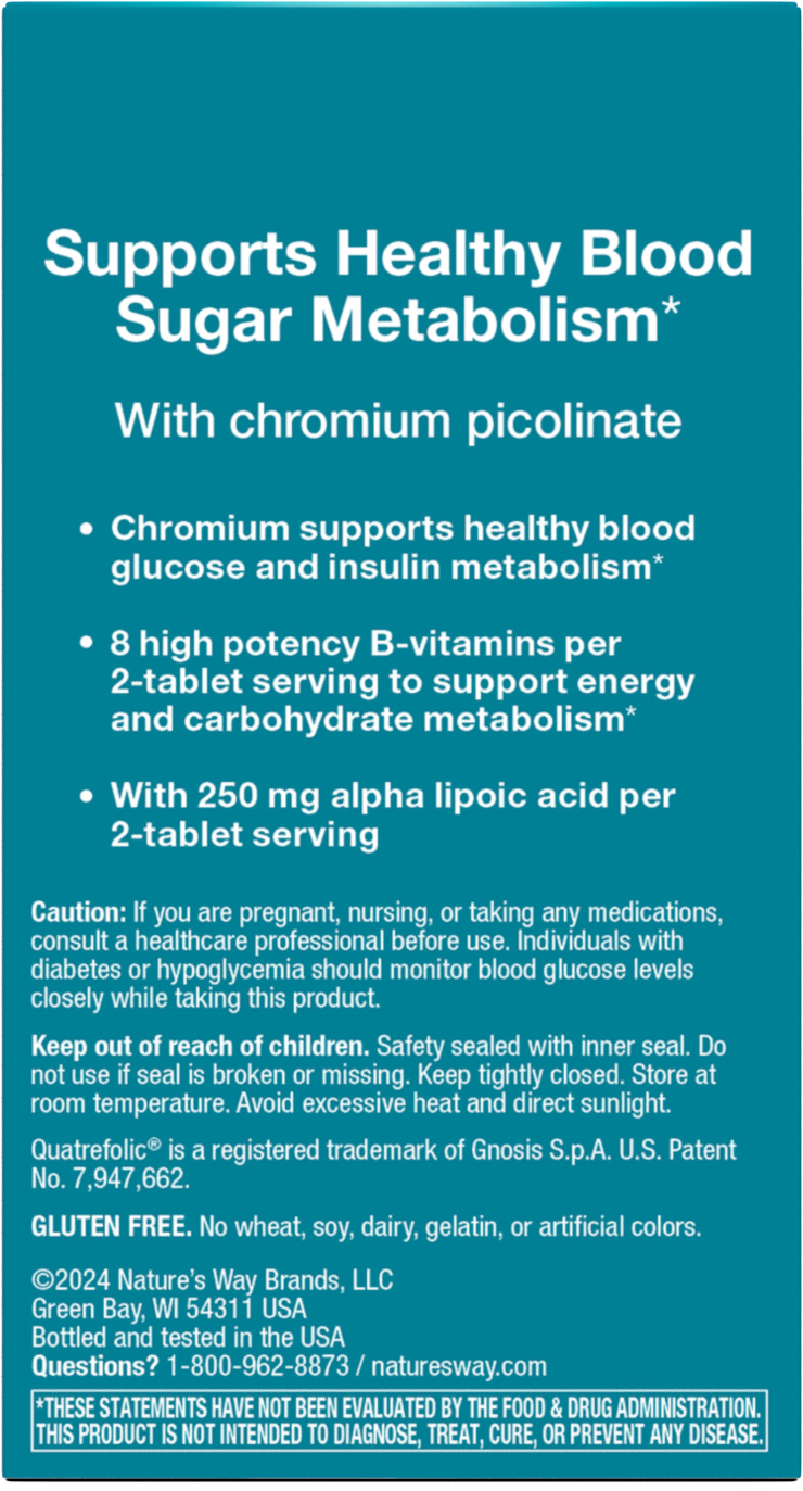 <{%MAIN4_04906%}>Nature's Way® | Blood Sugar Manager Tablets - back of pack