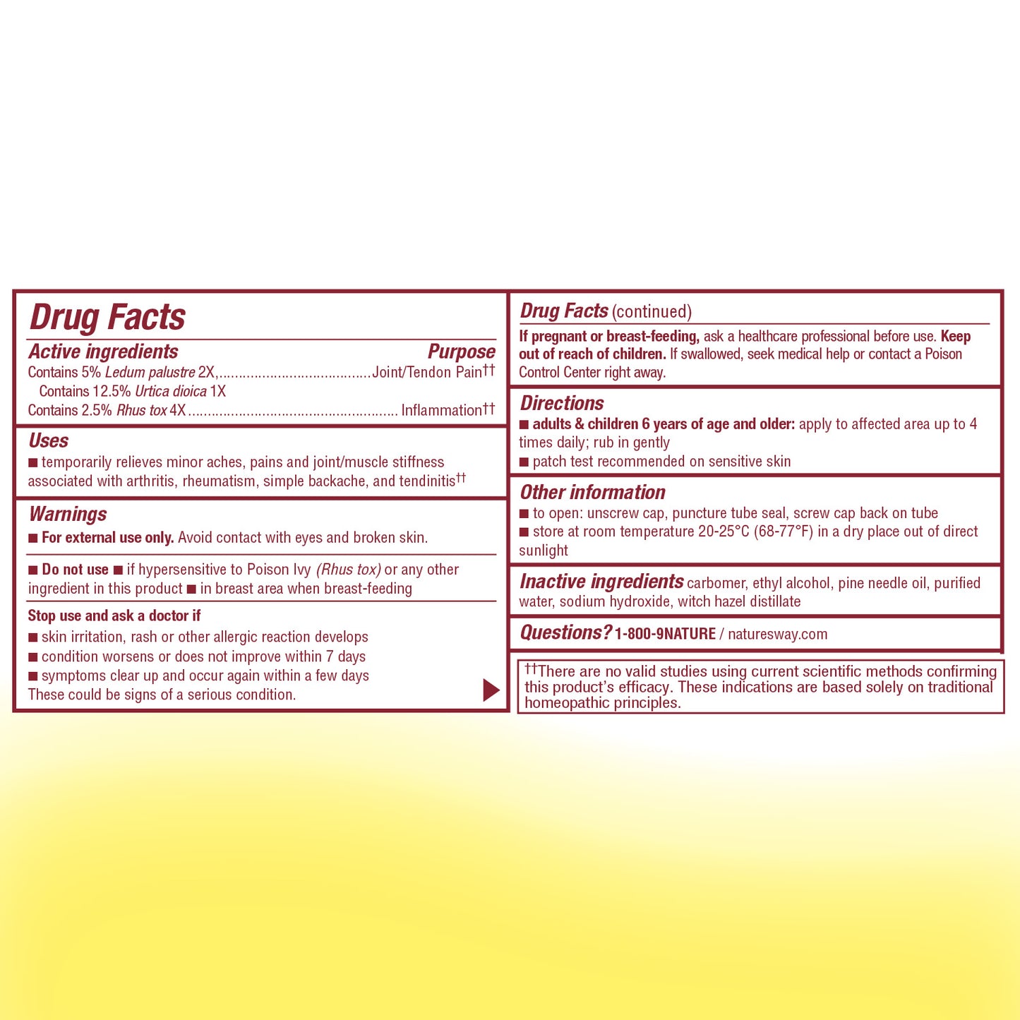 <{%MAIN4_undefined%}>Nature's Way® | Boericke & Tafel Triflora Gel - supplement facts