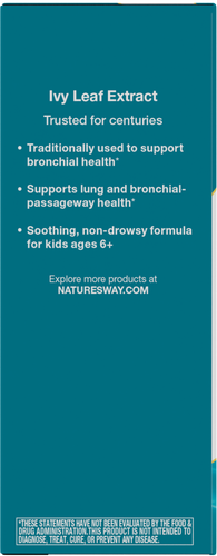 Nature's Way® | Bronchial Soothe Ivy Leaf Extract Syrup - left side of pack Sku:08771