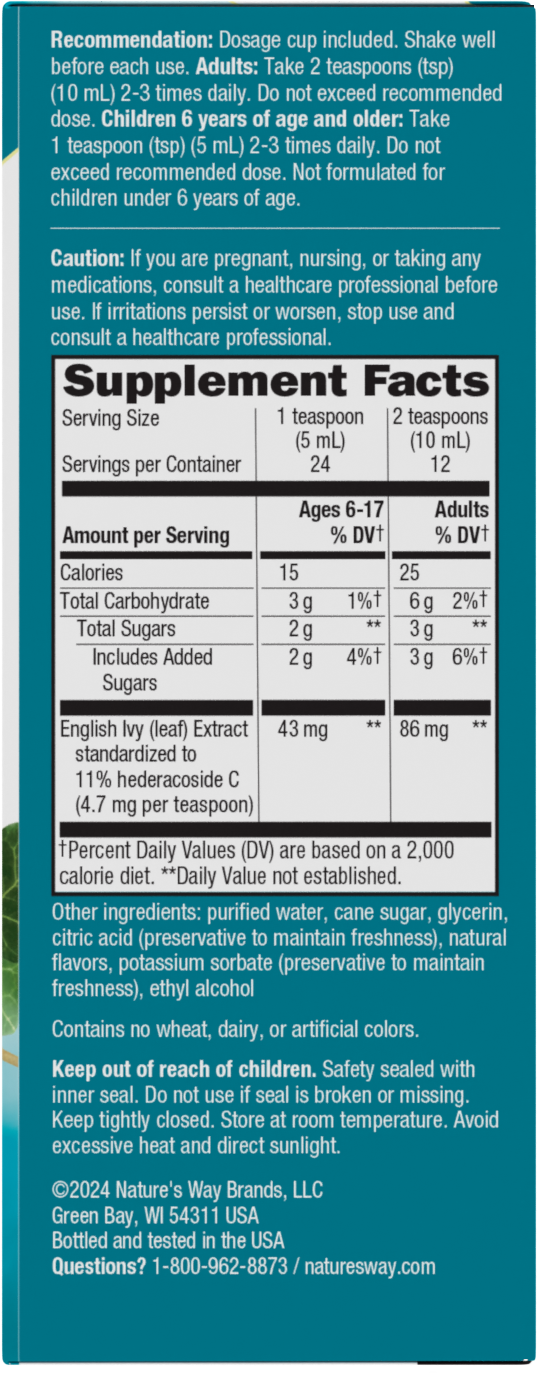 <{%MAIN2_08771%}>Nature's Way® | Bronchial Soothe Ivy Leaf Extract Syrup - right side of pack
