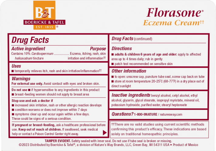 Nature's Way® | Boericke & Tafel Florasone - back of pack Sku:21850390