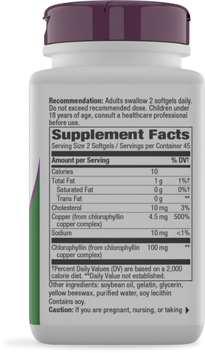 Nature's Way® | Chlorofresh Chlorophyll Concentrate - right side of pack Sku:3550