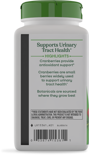 Nature's Way® | Cranberry Fruit - left side of pack Sku:15361