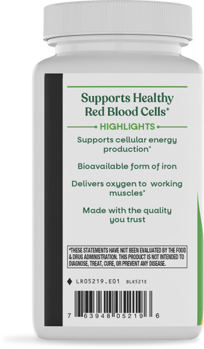 Nature's Way® | Energizing Iron - left side of pack Sku:05219