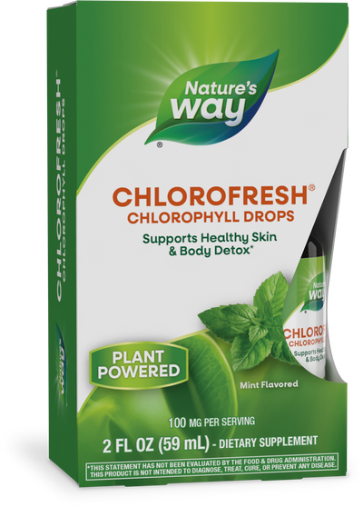 <{%PRIMARY_10008%}>Nature's Way® | Chlorofresh Chlorophyll Drops, 2 fl oz (59 ml), Mint