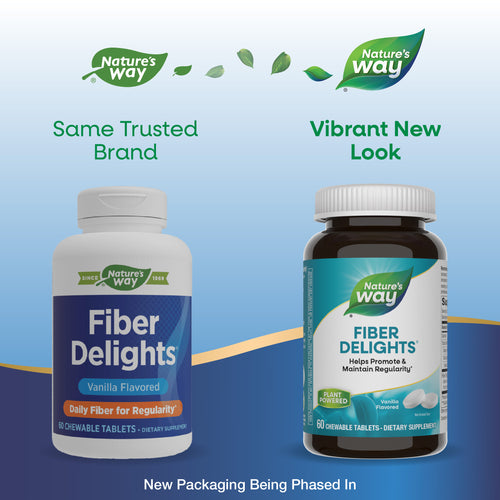 Nature's Way® | Fiber Delights - package updates old to new Sku:07526