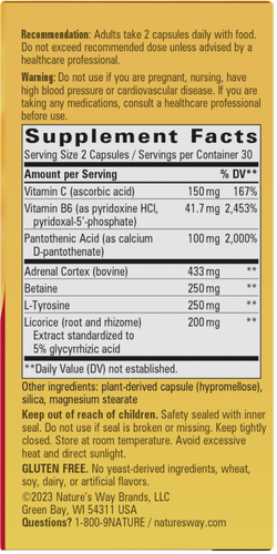 Nature's Way® | Fatigued to Fantastic! Adrenal Stress-End - right side of pack Sku:04035