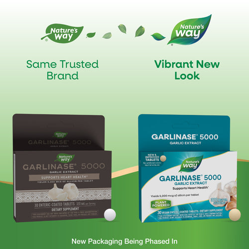 Nature's Way® | Garlinase 5000 - package updates old to new Sku:08503