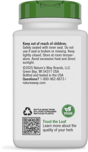 Nature's Way® | Eyebright Herb - back of pack Sku:12500