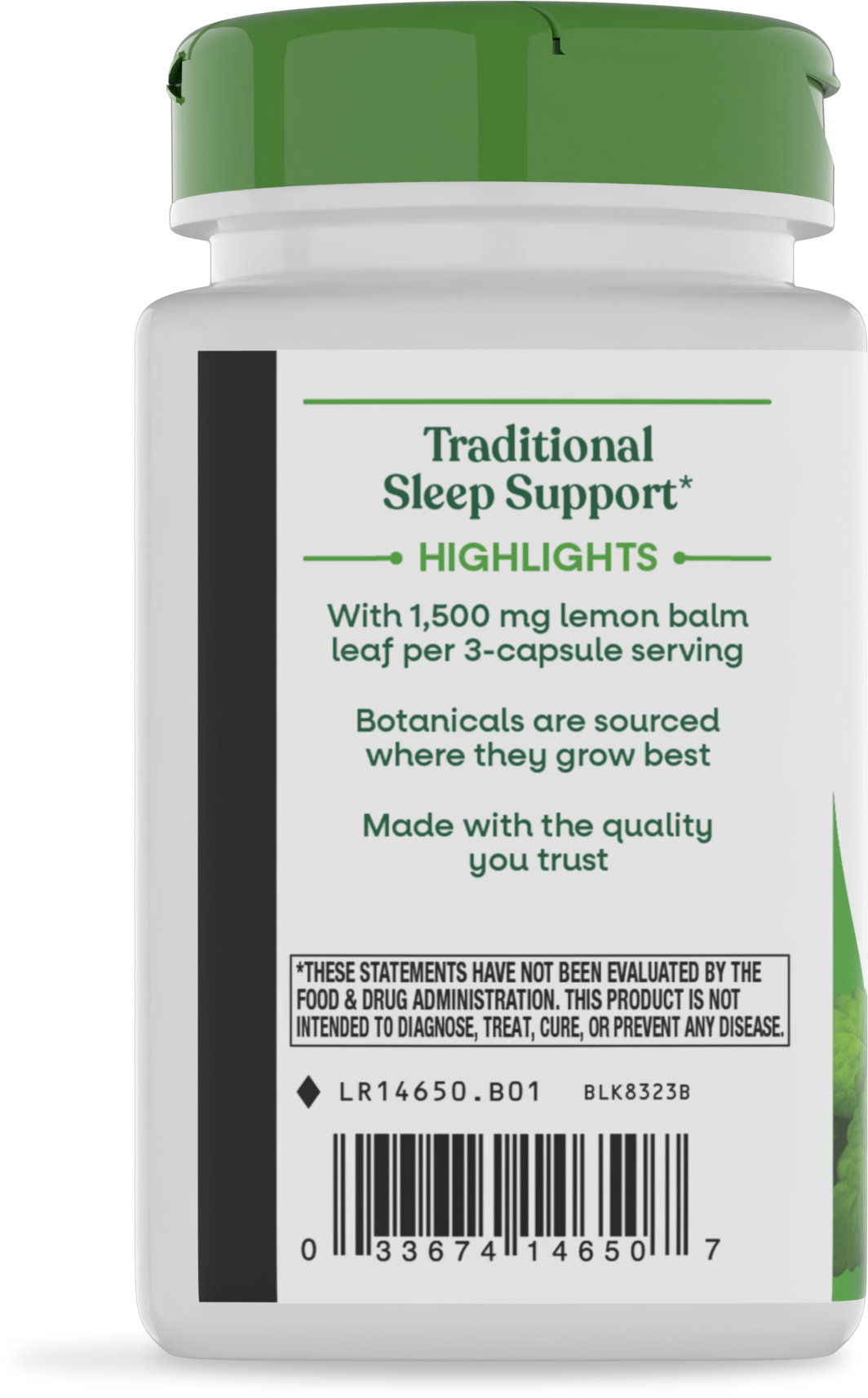 <{%MAIN3_14650%}>Nature's Way® | Melissa-Lemon Balm Leaf - left side of pack