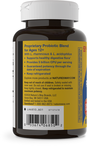 Nature's Way® | Primadophilus Probiotic - left side of pack Sku:6850