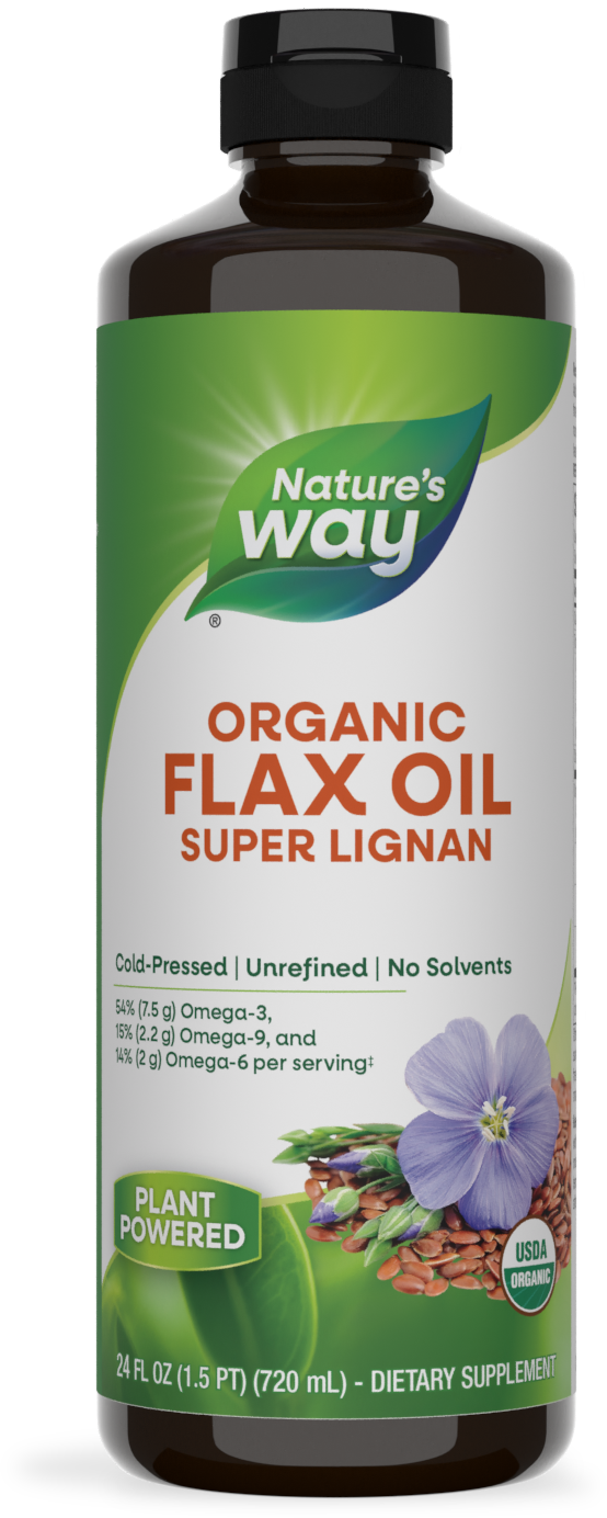 <{%PRIMARY_15429%}>Nature's Way® | Organic Flax Oil Super Lignan, 24 fl oz (705 ml)