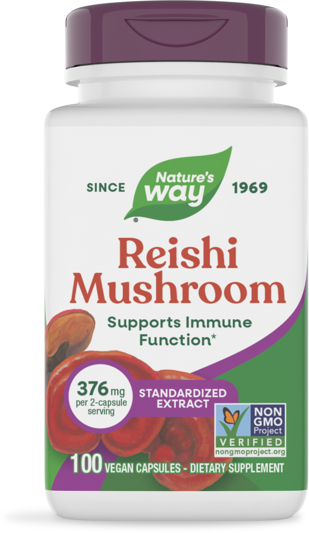 <{%PRIMARY_62700%}>Nature's Way® | Reishi Mushroom Standardized Extract, 100 capsules