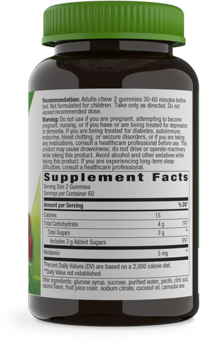 Nature's Way® | Melatonin Gummies - right side of pack Sku:13750