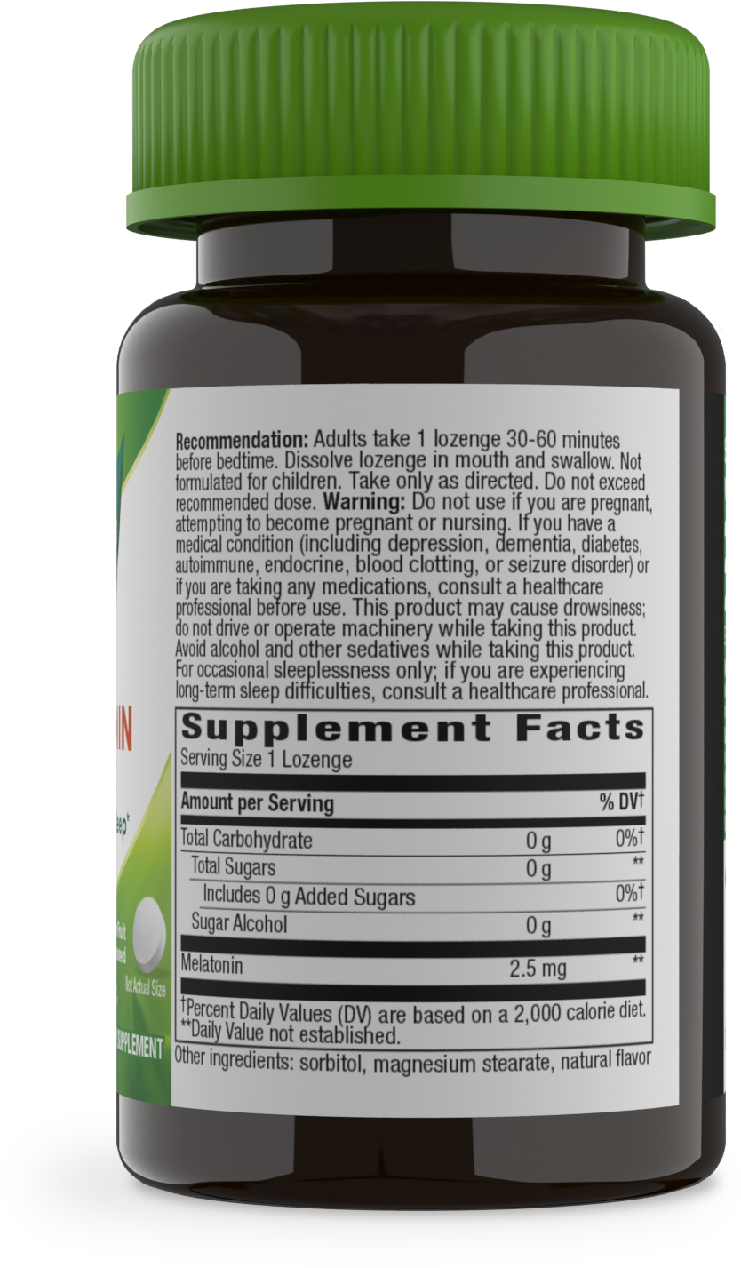 <{%MAIN2_49111%}>Nature's Way® | Melatonin Lozenge - right side of pack