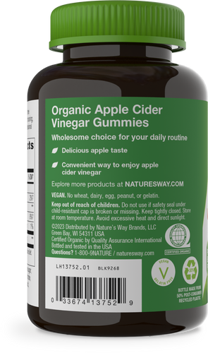 Nature's Way® | Organic Apple Cider Vinegar Gummies - left side of pack Sku:13752