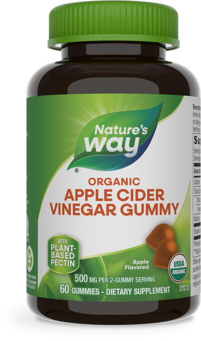 <{%PRIMARY_13752%}>Nature's Way® | Organic Apple Cider Vinegar Gummies, 60 gummies, Apple