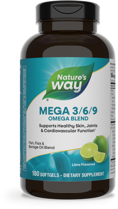 <{%PRIMARY_15441%}>Nature's Way® | Mega 3/6/9, 180 softgels, Lime