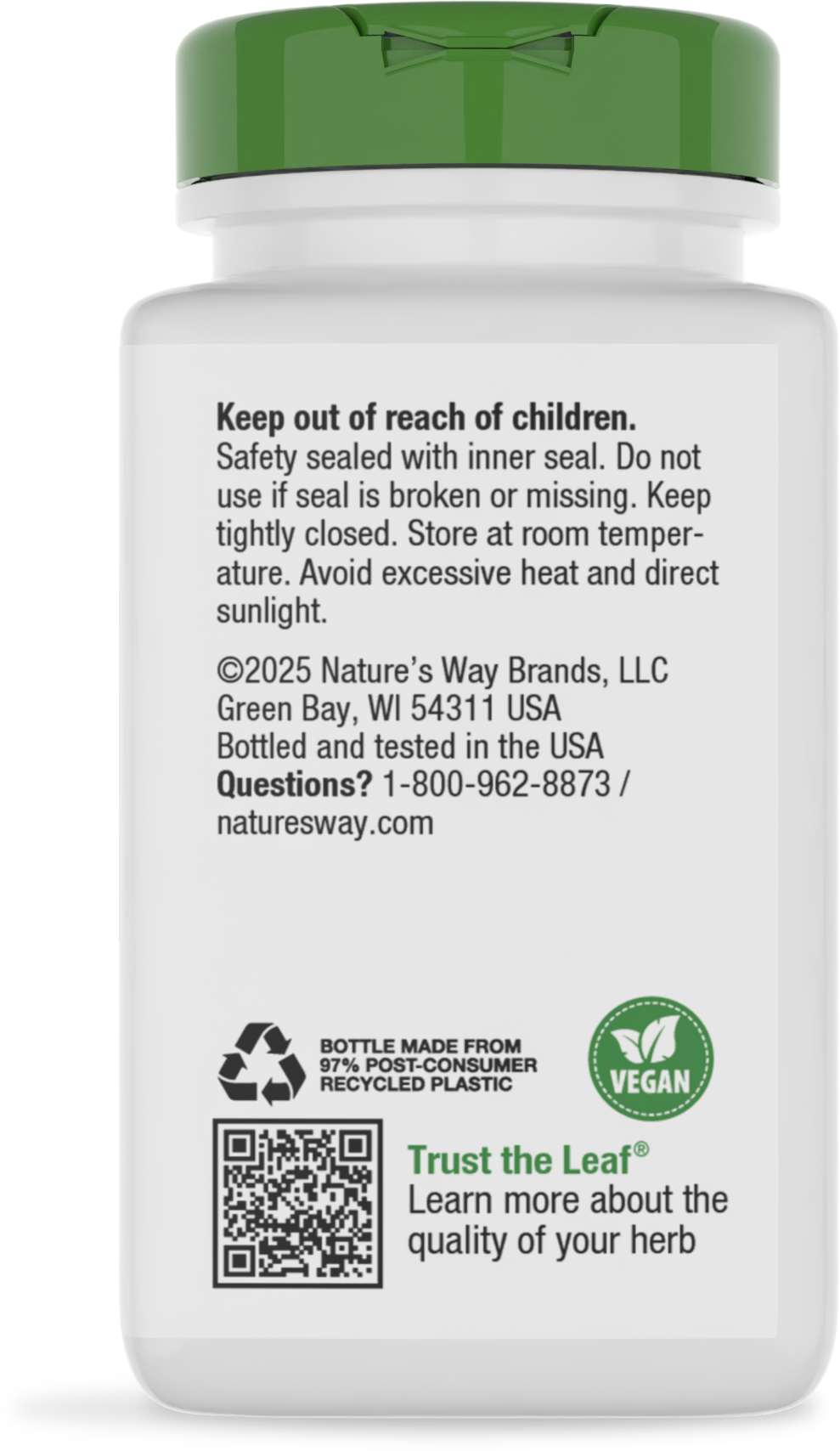 <{%MAIN4_16100%}>Nature's Way® | Raspberry Leaf - back of pack