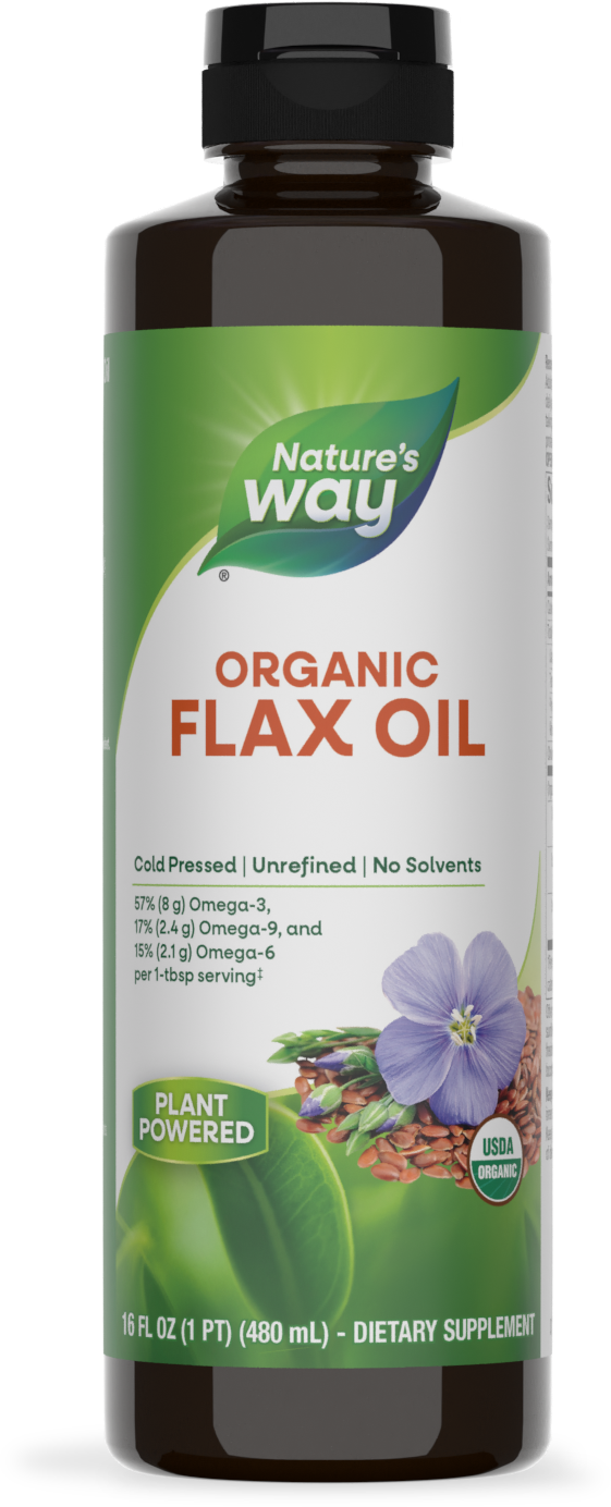 <{%PRIMARY_15426%}>Nature's Way® | Organic Flax Oil, 16 fl oz (480 ml)