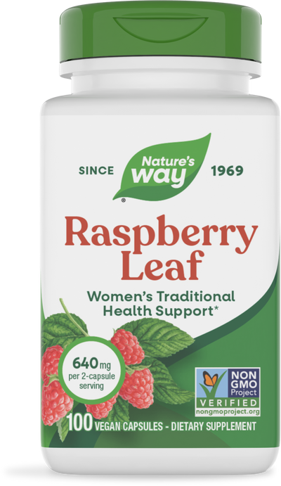 <{%PRIMARY_16100%}>Nature's Way® | Raspberry Leaf, 100 capsules