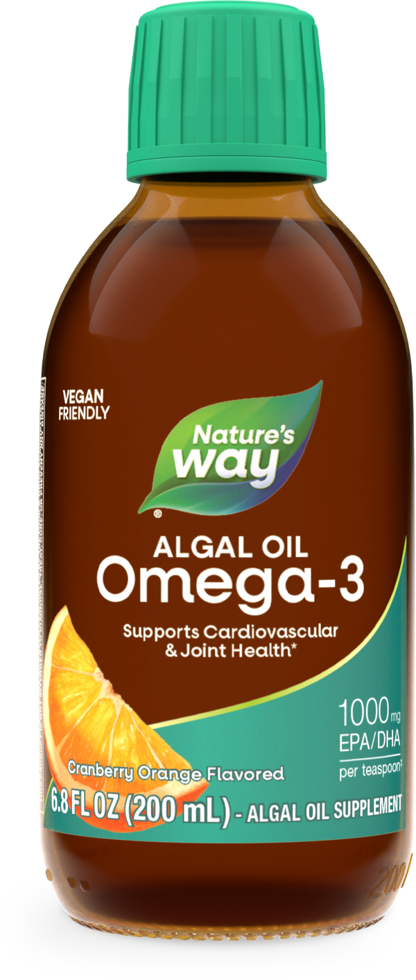 <{%PRIMARY_12325C%}>Nature's Way® | Algal Oil Omega-3, 6.8 fl oz (200 ml), Cranberry-Orange