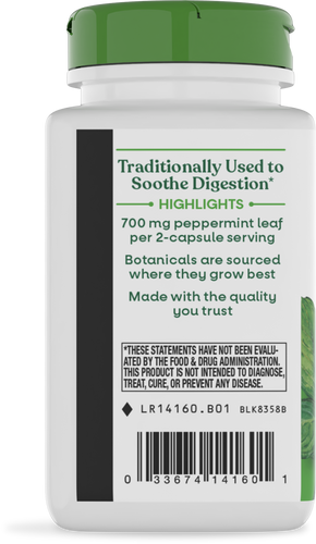 Nature's Way® | Peppermint Leaf - left side of pack Sku:14160
