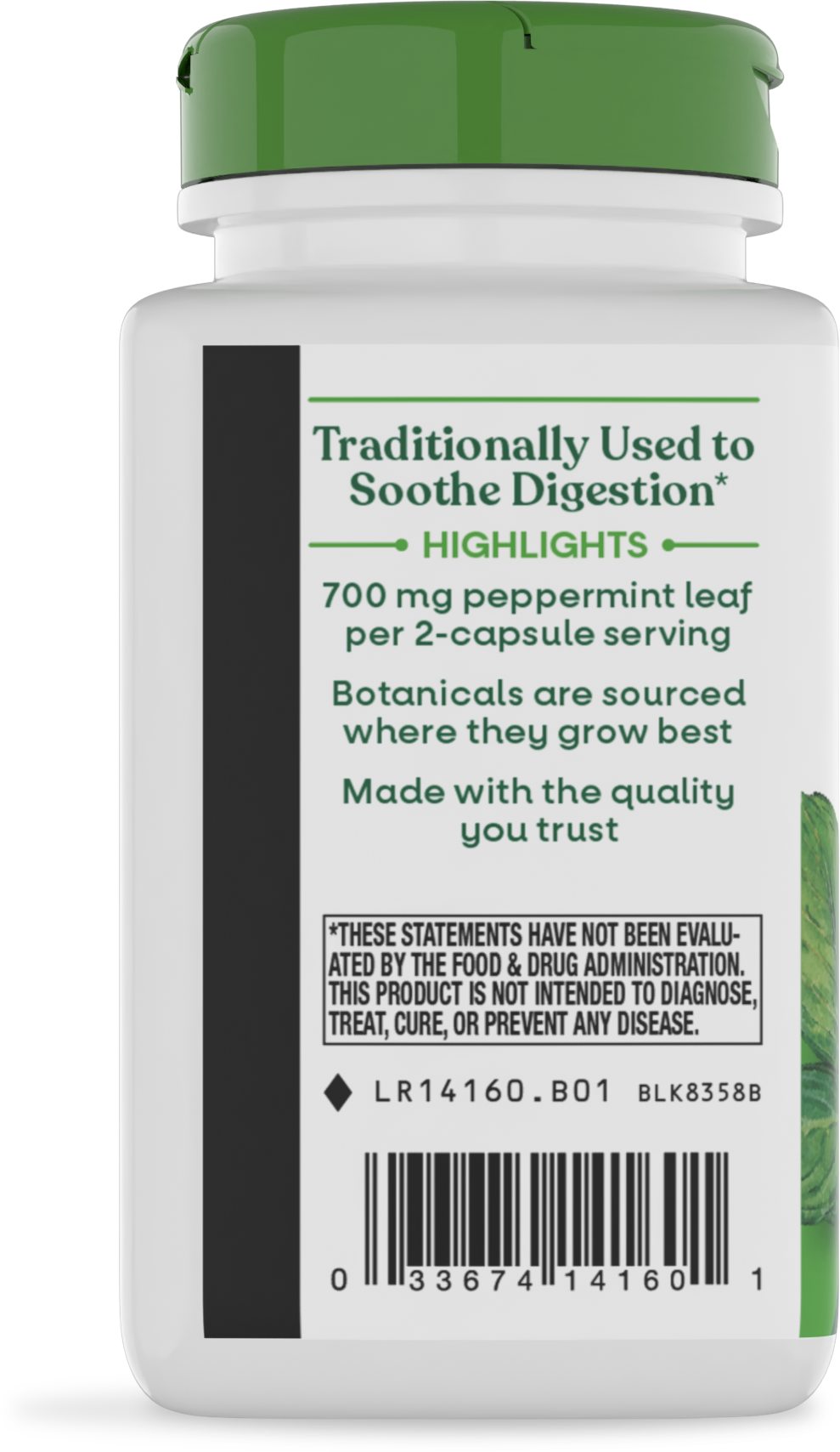 <{%MAIN3_14160%}>Nature's Way® | Peppermint Leaf - left side of pack
