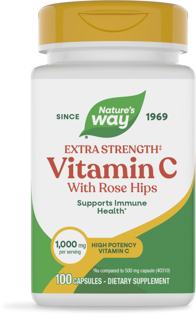 <{%PRIMARY_40312%}>Nature's Way® | Vitamin C with Rose Hips Extra Strength, 100 capsules