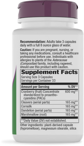 Nature's Way® | Urinary with Cranberry Premium Blend - right side of pack Sku:79320