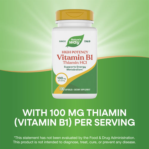 Nature's Way® | Vitamin B1 High Potency Thiamin HCl Sku:40411