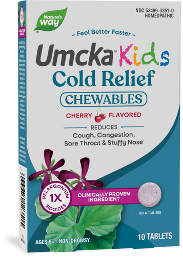 Nature's Way® | Umcka Kids Cold Relief Chewables, 10 chewables, Cherry Sku:12351