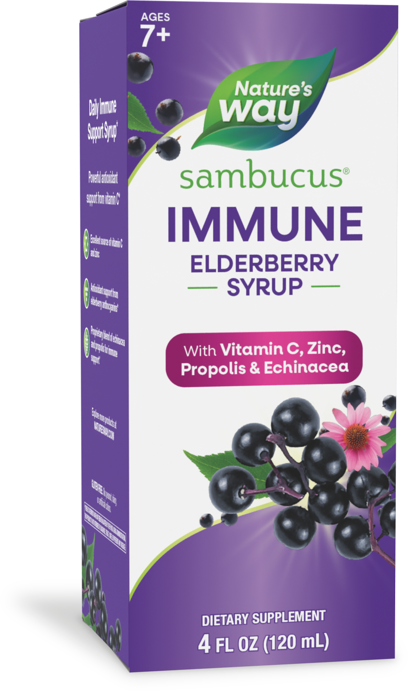 <{%PRIMARY_6974%}>Nature's Way® | Sambucus Immune Elderberry Syrup, 4 fl oz (120 ml), Elderberry