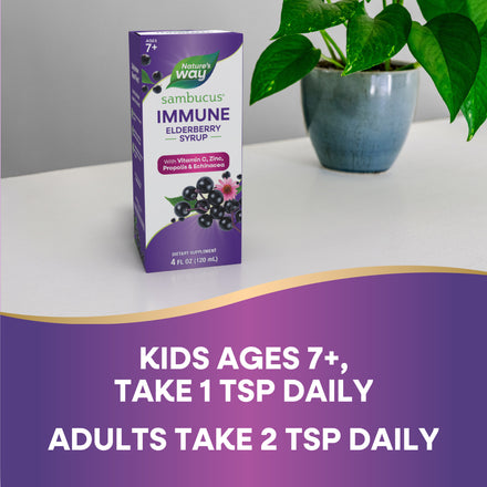 Sambucus Immune Elderberry Syrup Supplement Facts