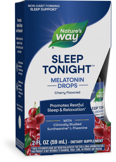 <{%PRIMARY_10746%}>Nature's Way® | Sleep Tonight Melatonin Drops, 2 fl oz (59 ml), Cherry