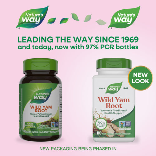 Nature's Way® | Wild Yam Root - package updates old to new Sku:17870