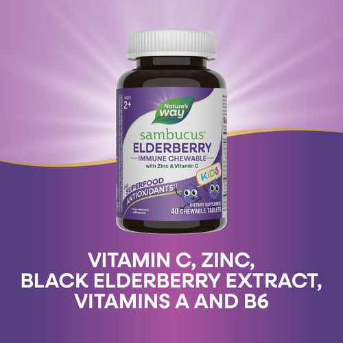 Nature's Way® | Sambucus Elderberry Kids Immune Chewable Sku:12961