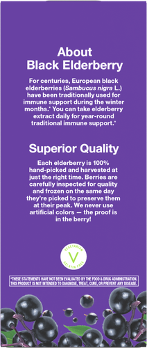 Nature's Way® | Sambucus Immune Elderberry Syrup - back of pack Sku:6974