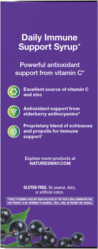 Nature's Way® | Sambucus Immune Elderberry Syrup - left side of pack Sku:6974