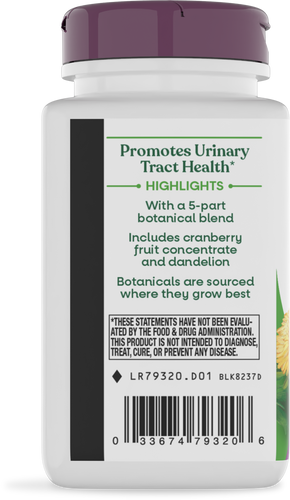 Nature's Way® | Urinary with Cranberry Premium Blend - left side of pack Sku:79320