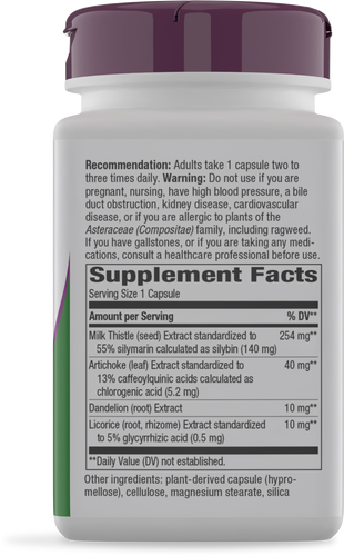 Nature's Way® | Super Milk Thistle - right side of pack Sku:08102