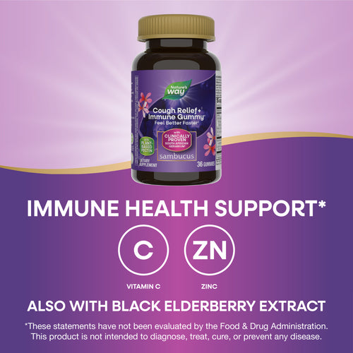 Nature's Way® | Sambucus Cough Relief + Immune Gummy Sku:13610