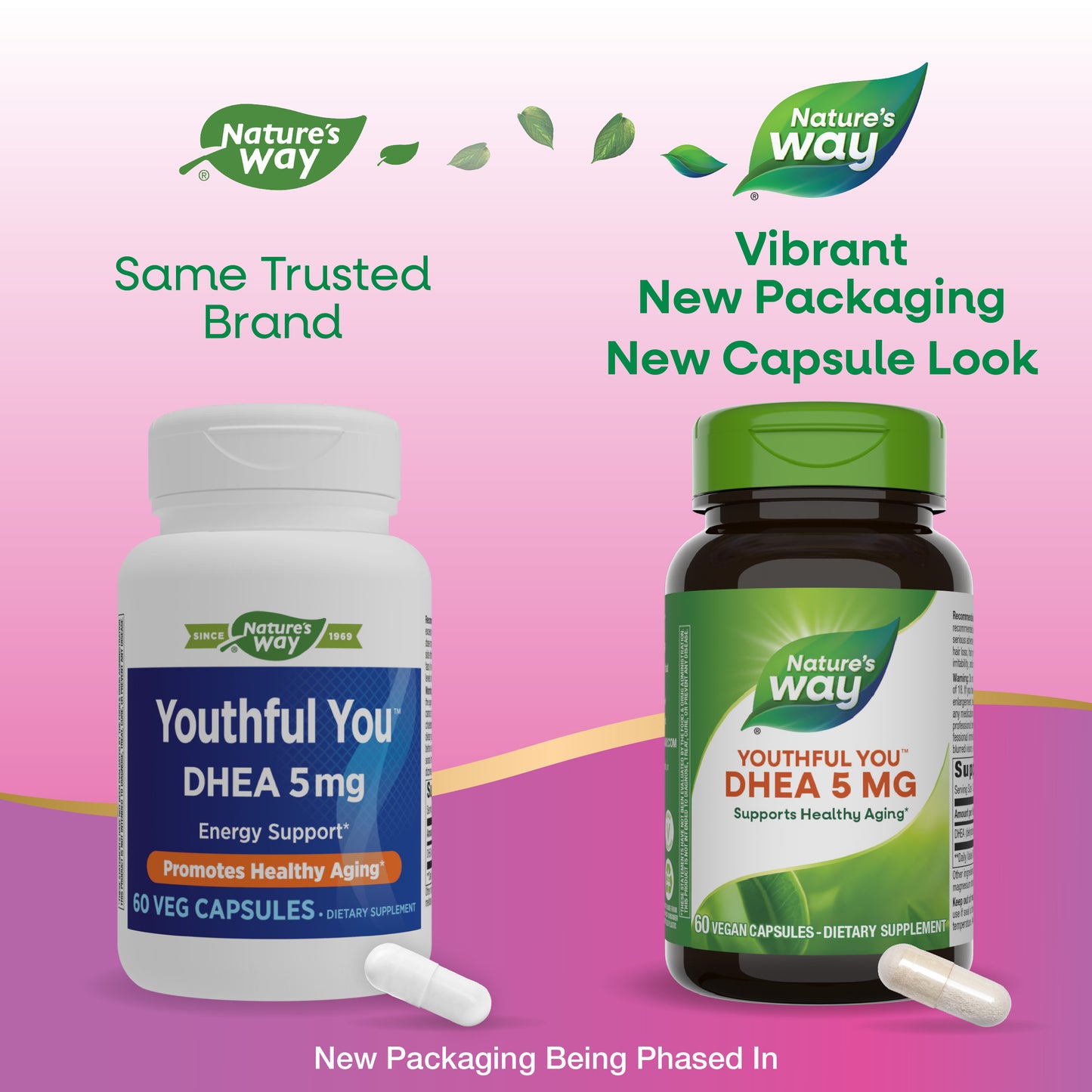 <{%MAIN1_05006%}>Nature's Way® | Youthful You DHEA 5mg - package updates old to new